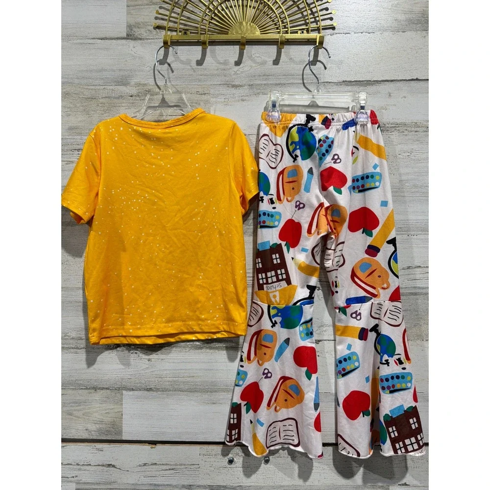 Back To School Girls Size 6 Yellow Y'all Gonna Learn Today School Core Set